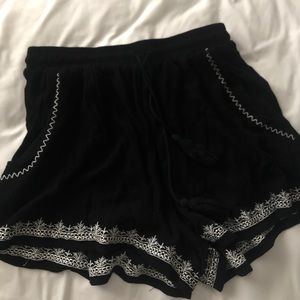 Black Boho Shorts
